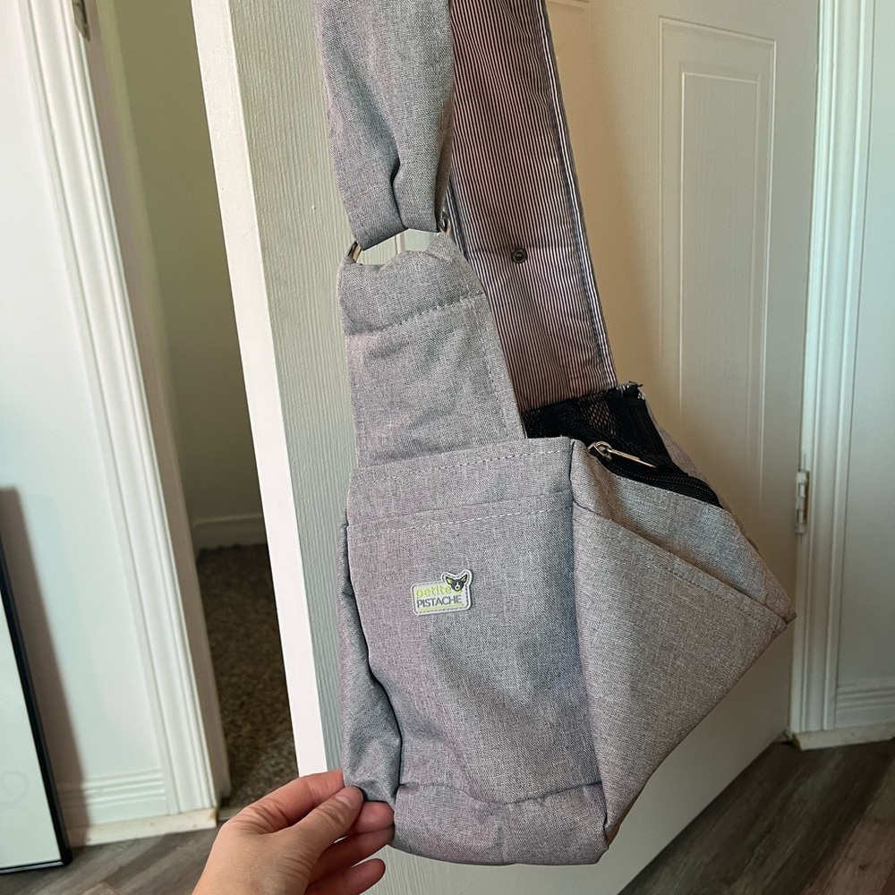 Pet Carrier Sling Bag in Gray